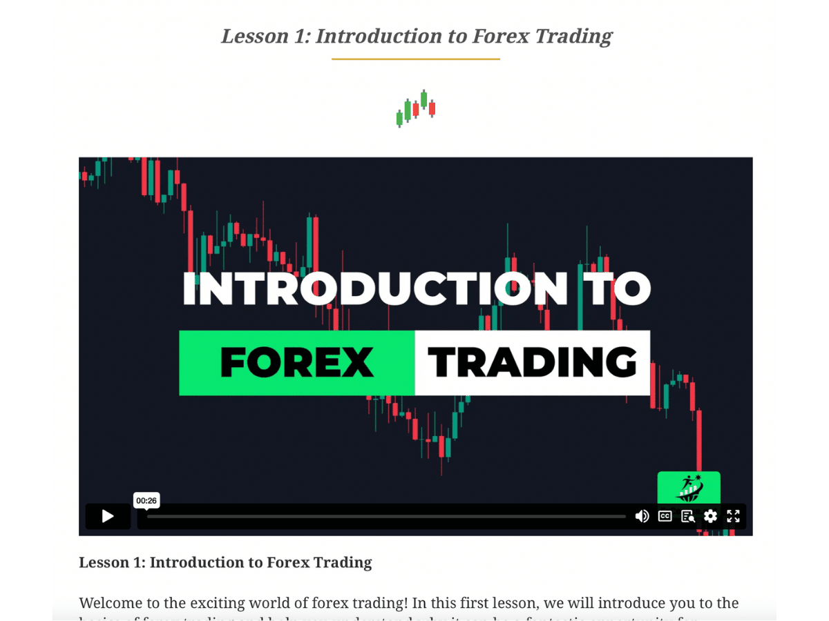 forex course for beginners